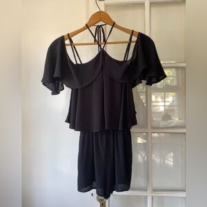 LSPACE Halter Romper Off Shoulder Adjustable Straps and Mini Style size XS